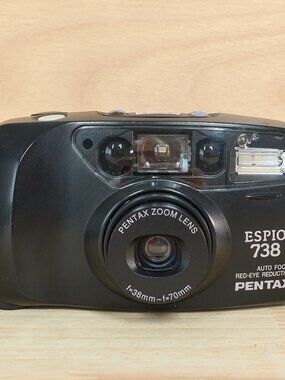 Pentax Espio 738 35mm Point & Shoot Film Camera Tested Working
